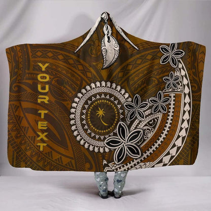 Chuuk Custom Personalised Hooded Blankets - Polynesian Boar Tusk