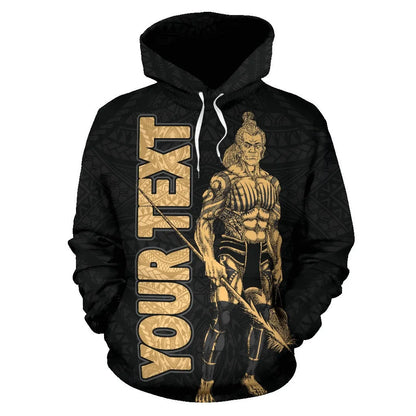 Chuuk Custom Personalised Hoodie - Micronesia Chuukese Warrior Gold