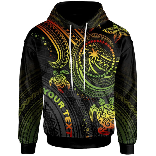 Chuuk Custom Personalised Hoodie - Reggae Turtle