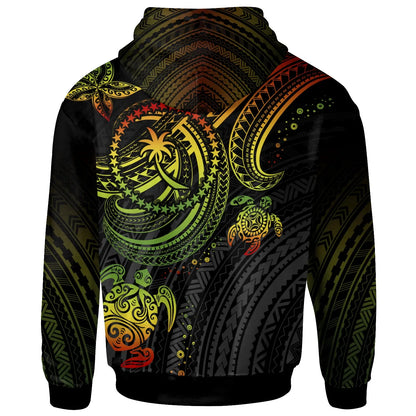 Chuuk Custom Personalised Hoodie - Reggae Turtle