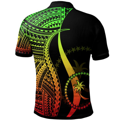Chuuk Custom Personalised Polo Shirt Reggae - Polynesian Tentacle Tribal Pattern