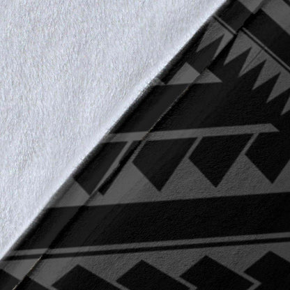 Chuuk Custom Personalised Premium Blanket - Chuuk Seal With Polynesian Tattoo Style (Black)