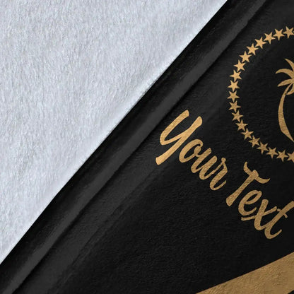 Chuuk Custom Personalised Premium Blanket - Gold Polynesian Tentacle Tribal Pattern