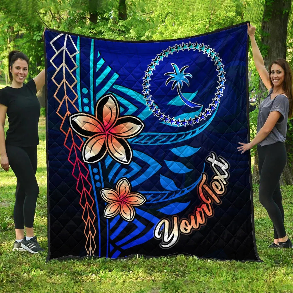 Chuuk Custom Personalised Premium Quilt - Vintage Tribal Mountain