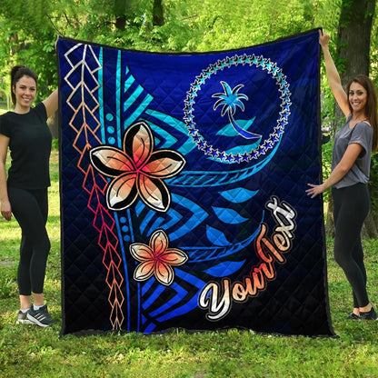Chuuk Custom Personalised Premium Quilt - Vintage Tribal Mountain