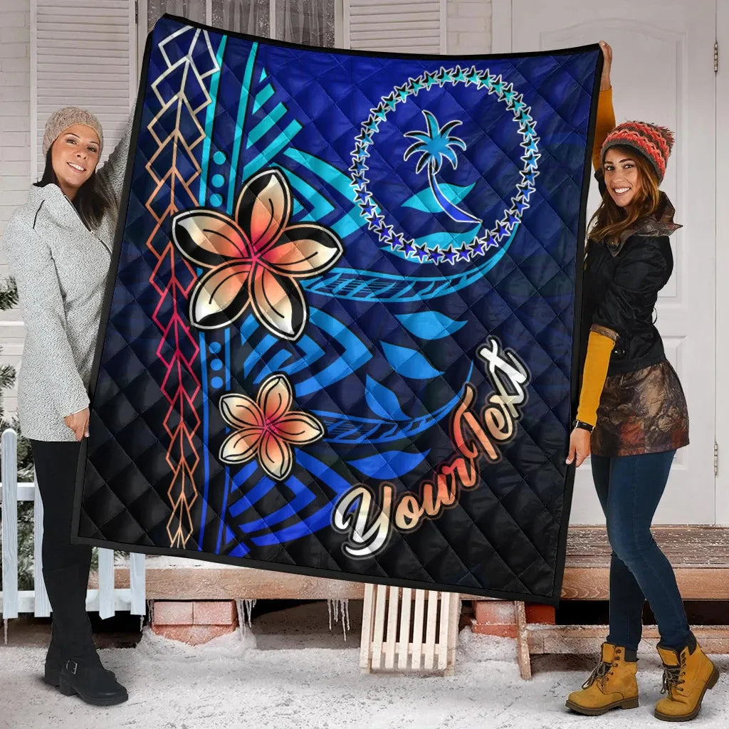 Chuuk Custom Personalised Premium Quilt - Vintage Tribal Mountain