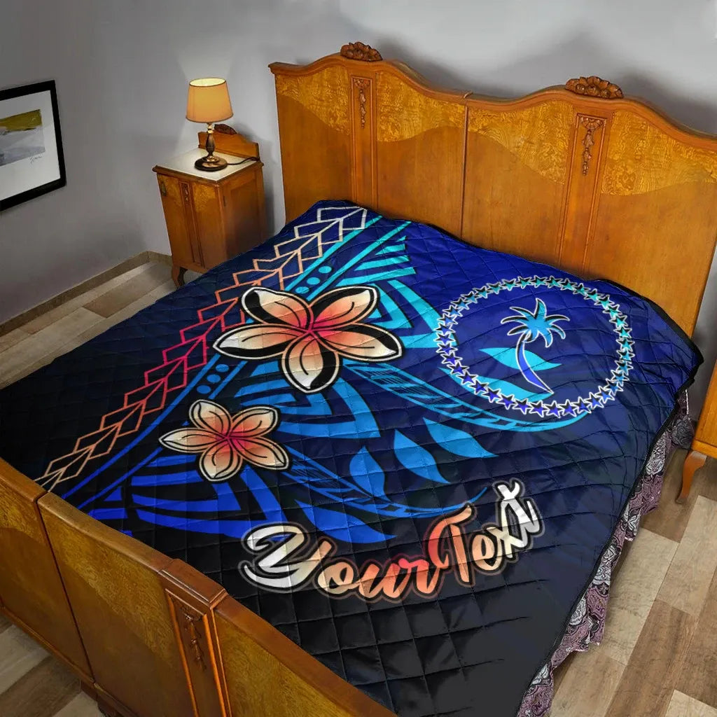 Chuuk Custom Personalised Premium Quilt - Vintage Tribal Mountain