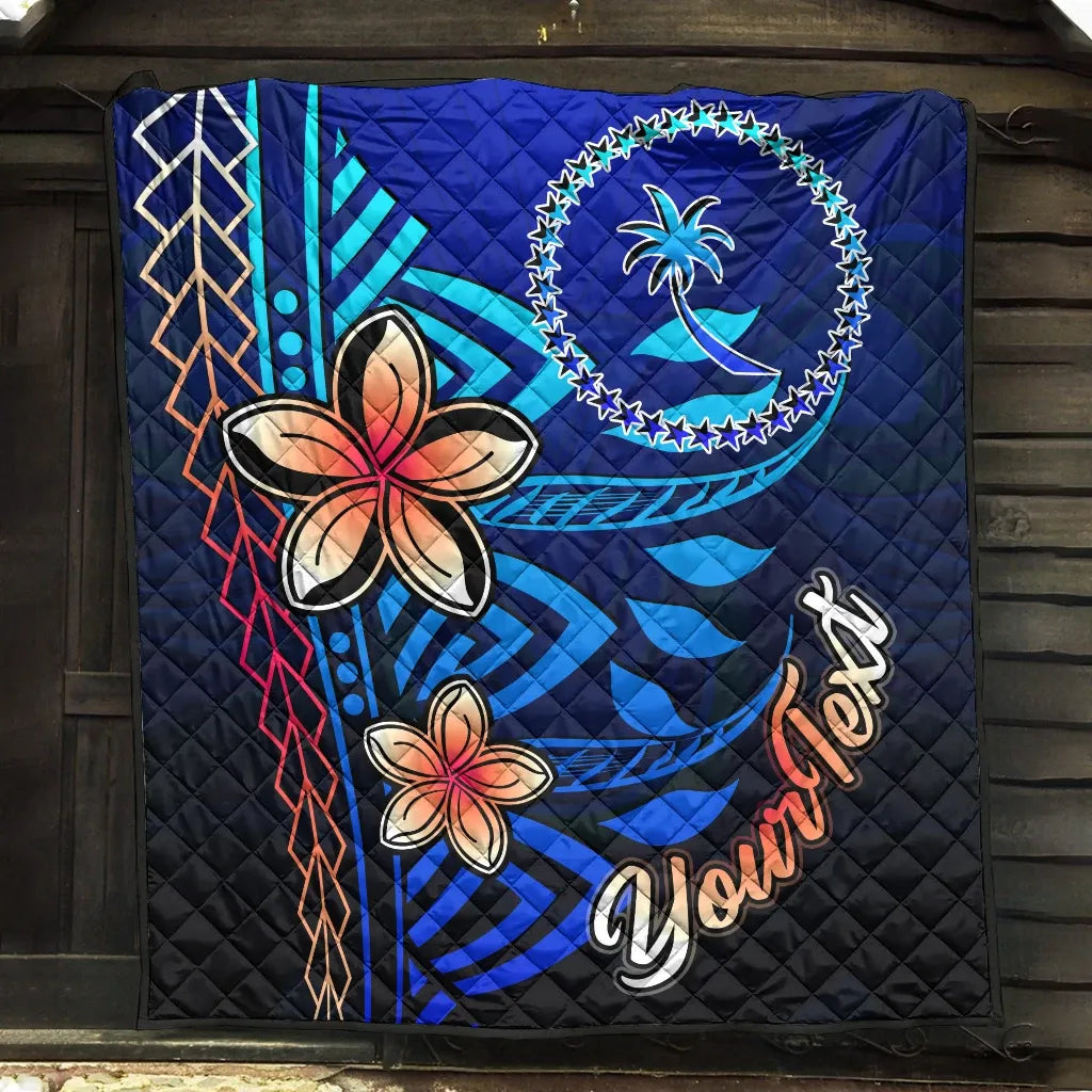 Chuuk Custom Personalised Premium Quilt - Vintage Tribal Mountain