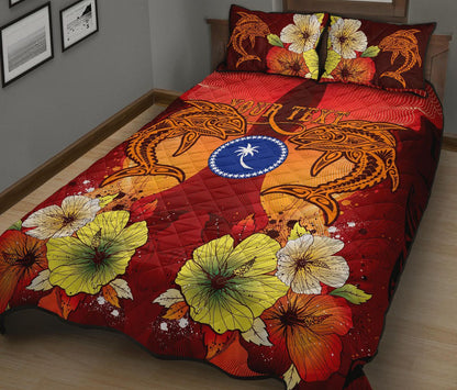 Chuuk Custom Personalised Quilt Bed Sets - Tribal Tuna Fish