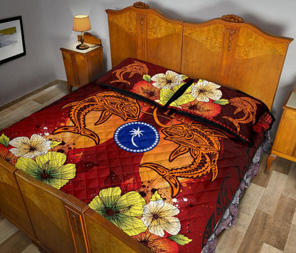 Chuuk Custom Personalised Quilt Bed Sets - Tribal Tuna Fish