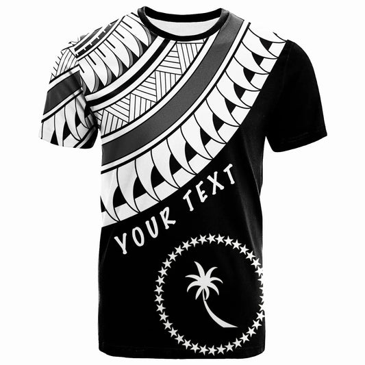 Chuuk Custom Personalised T-Shirt - Ginger Lei White Pattern