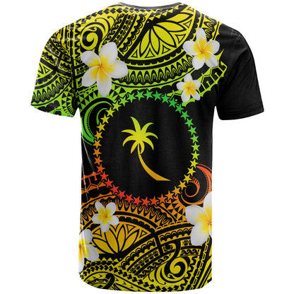 Chuuk Custom Personalised T-Shirt - Plumeria Polynesian Vibe Reggae