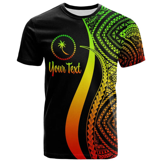 Chuuk Custom Personalised T-Shirt Reggae - Micronesian Tentacle Tribal Pattern
