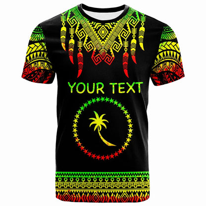 Chuuk Custom Personalised T-Shirt - Tooth Shaped Necklace Pattern Reggae