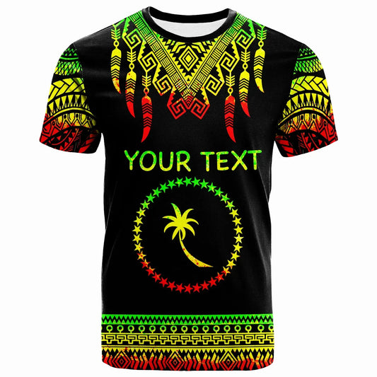 Chuuk Custom Personalised T-Shirt - Tooth Shaped Necklace Pattern Reggae
