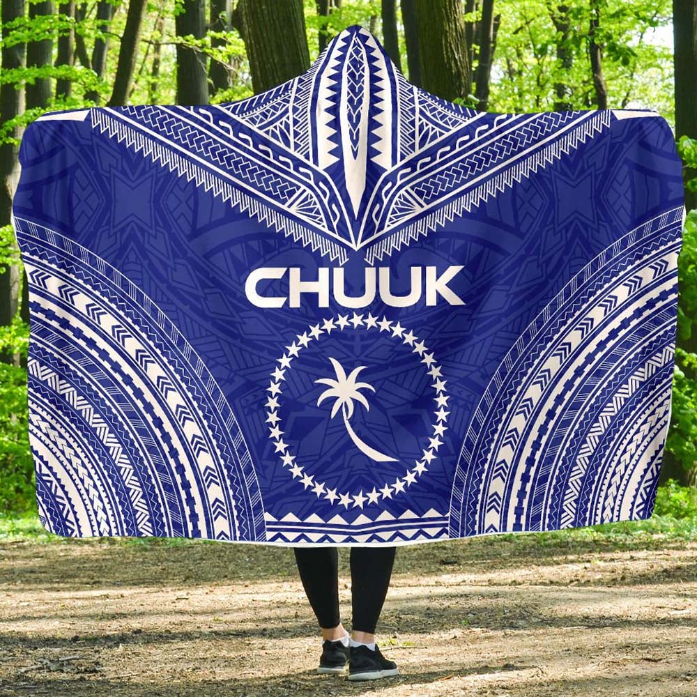 Chuuk Flag Polynesian Chief Hooded Blanket