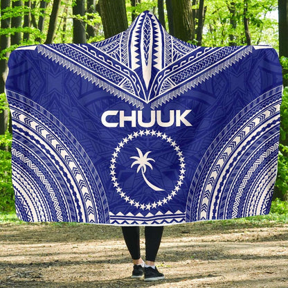 Chuuk Flag Polynesian Chief Hooded Blanket