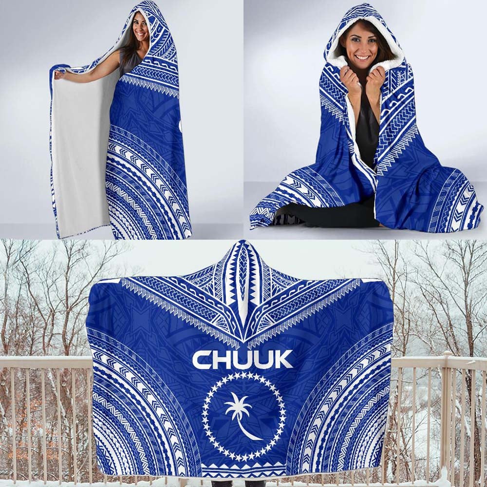 Chuuk Flag Polynesian Chief Hooded Blanket