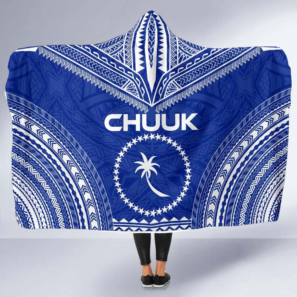 Chuuk Flag Polynesian Chief Hooded Blanket