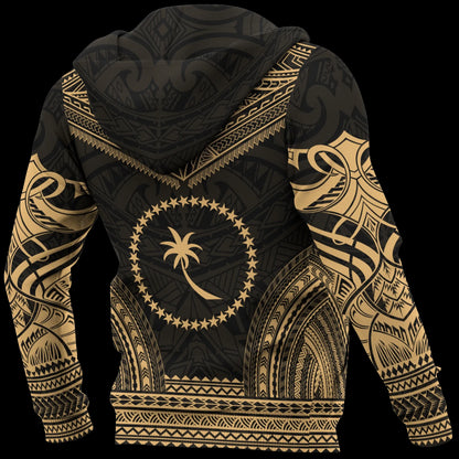 Chuuk Flag Polynesian Chief Hoodie - Gold Version