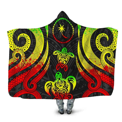 Chuuk Hooded Blanket - Reggae Tentacle Turtle