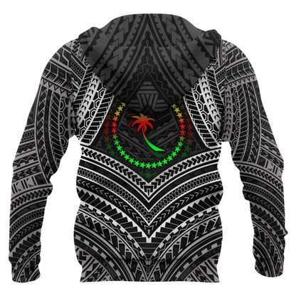 Chuuk Polynesian Hoodie - Chuuk Flag Reggae Color