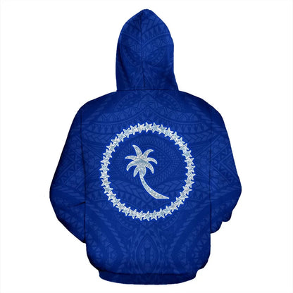 Chuuk Hoodie - Micronesia Chuukese Warrior Flag Color