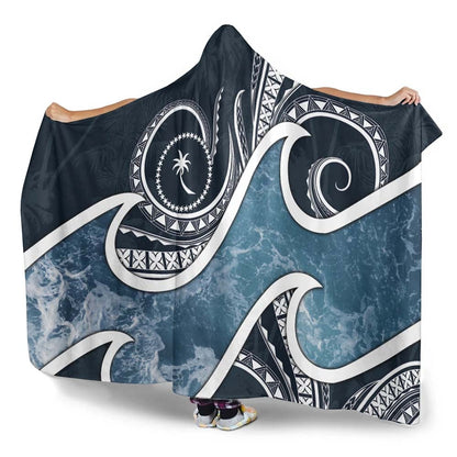 Chuuk Islands Polynesian Hooded Blanket - Ocean Style