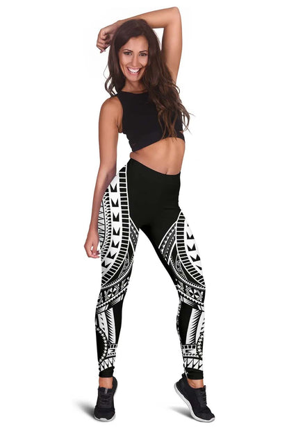 Chuuk Legging Polynesian Pattern Black