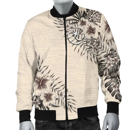 Chuuk Bomber Jacket - The Beige Hibiscus