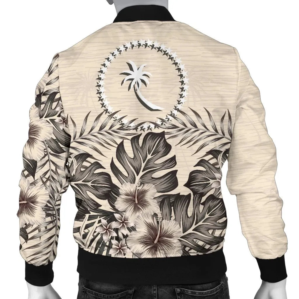Chuuk Bomber Jacket - The Beige Hibiscus