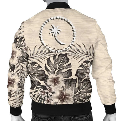 Chuuk Bomber Jacket - The Beige Hibiscus