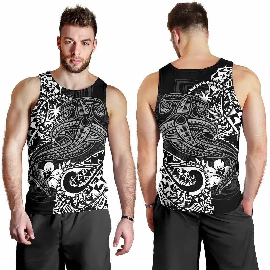 Chuuk Men Tank Top - White Shark Polynesian Tattoo