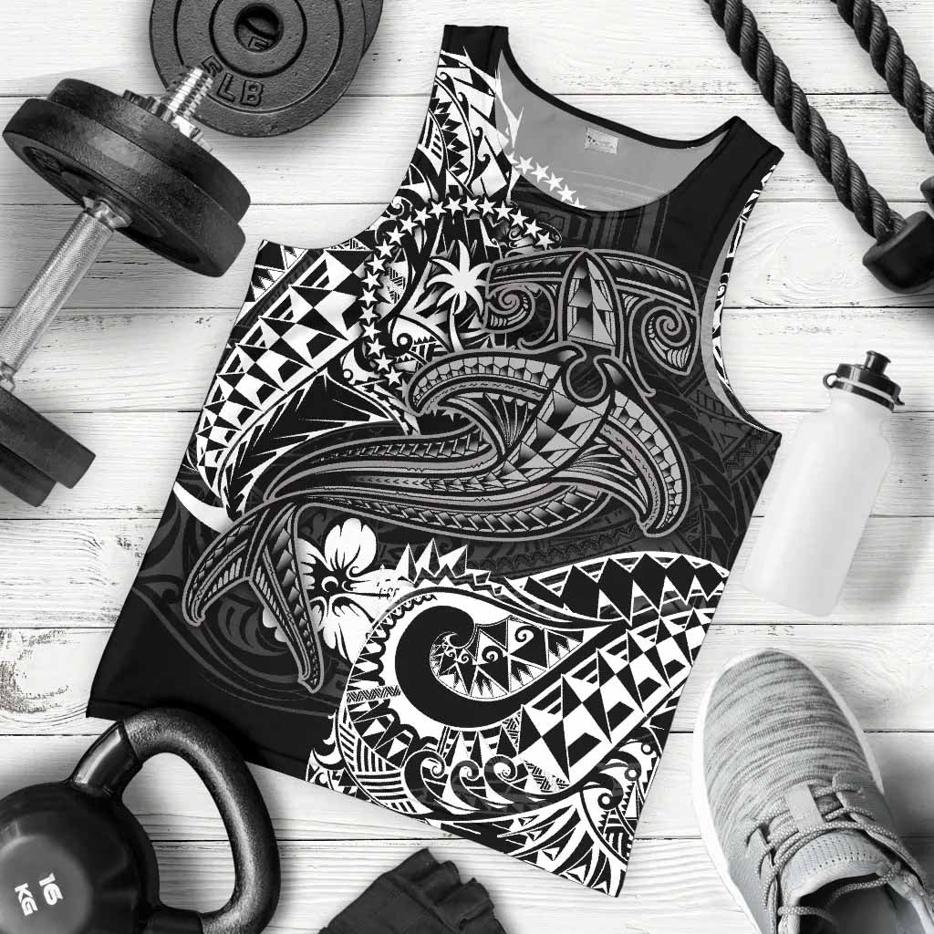 Chuuk Men Tank Top - White Shark Polynesian Tattoo