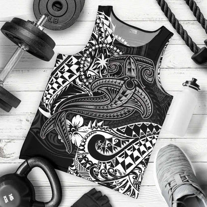 Chuuk Men Tank Top - White Shark Polynesian Tattoo
