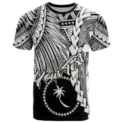 Chuuk Micronesia Custom Personalised T-Shirt - Tribal Wave Tattoo White