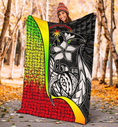 Chuuk Micronesia Premium Blanket Reggae - Turtle With Hook