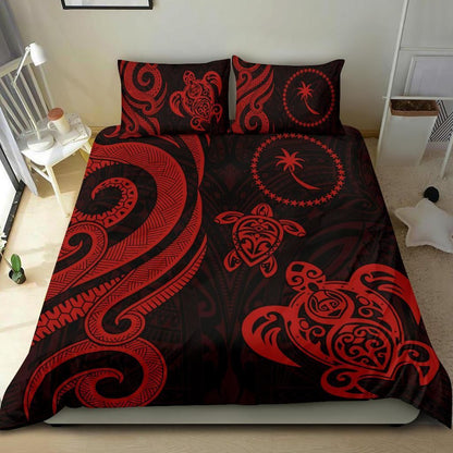 Chuuk Micronesian Bedding Set - Red Tentacle Turtle
