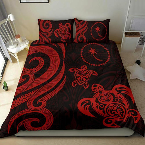 Chuuk Micronesian Bedding Set - Red Tentacle Turtle