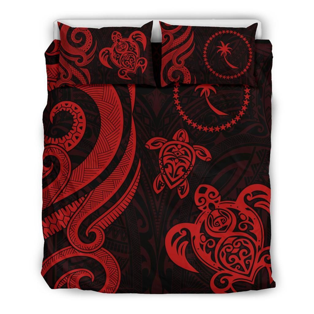 Chuuk Micronesian Bedding Set - Red Tentacle Turtle