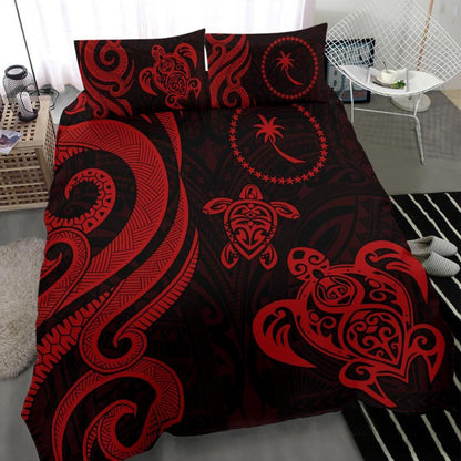 Chuuk Micronesian Bedding Set - Red Tentacle Turtle