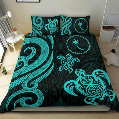Chuuk Micronesian Bedding Set - Turquoise Tentacle Turtle