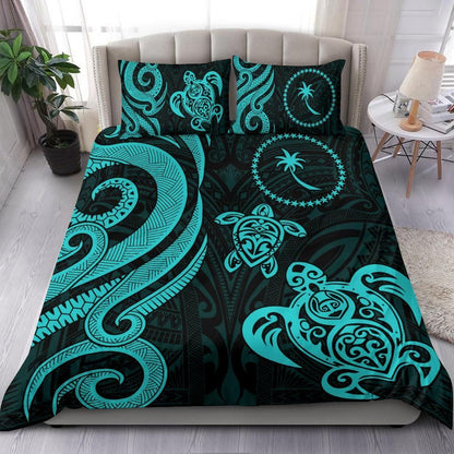 Chuuk Micronesian Bedding Set - Turquoise Tentacle Turtle