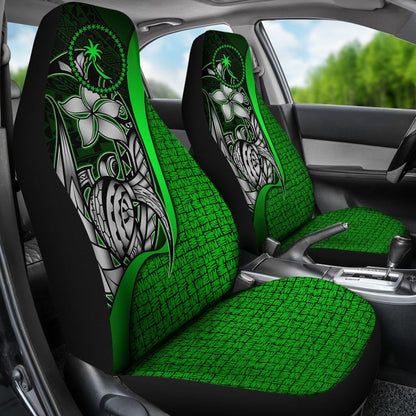 Chuuk Micronesian Car Seat Covers Green - Turtle With Hook