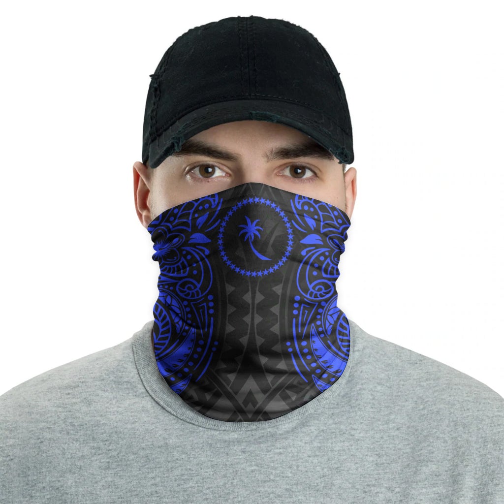 Chuuk Neck Gaiter - Floral Tattoo Blue