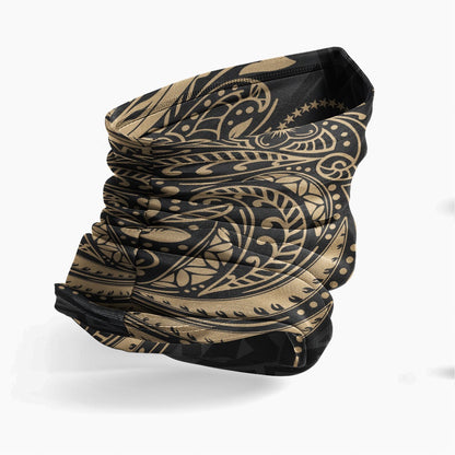 Chuuk Neck Gaiter - Floral Tattoo Gold