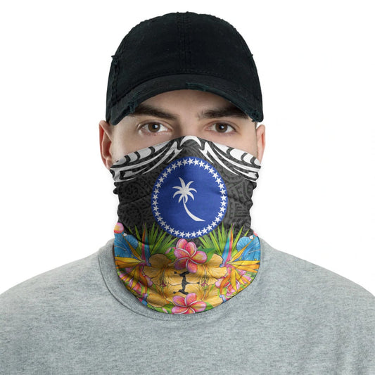 Chuuk Neck Gaiter - Tribal Floral Pattern