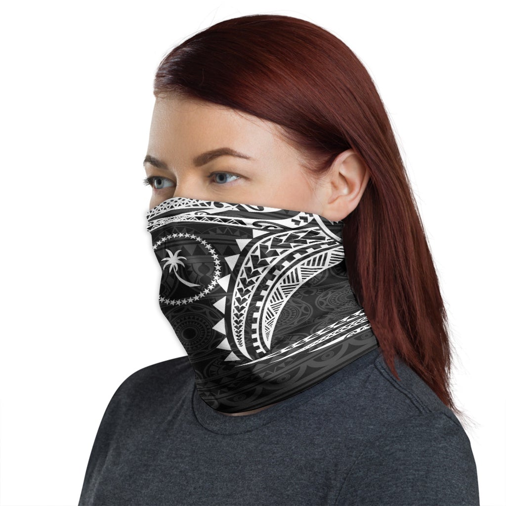 Chuuk Neck Gaiter - Tribal Pattern White