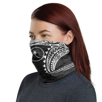 Chuuk Neck Gaiter - Tribal Pattern White