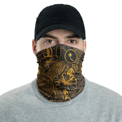Chuuk Neck Gaiter - Turtle Hibiscus Gold